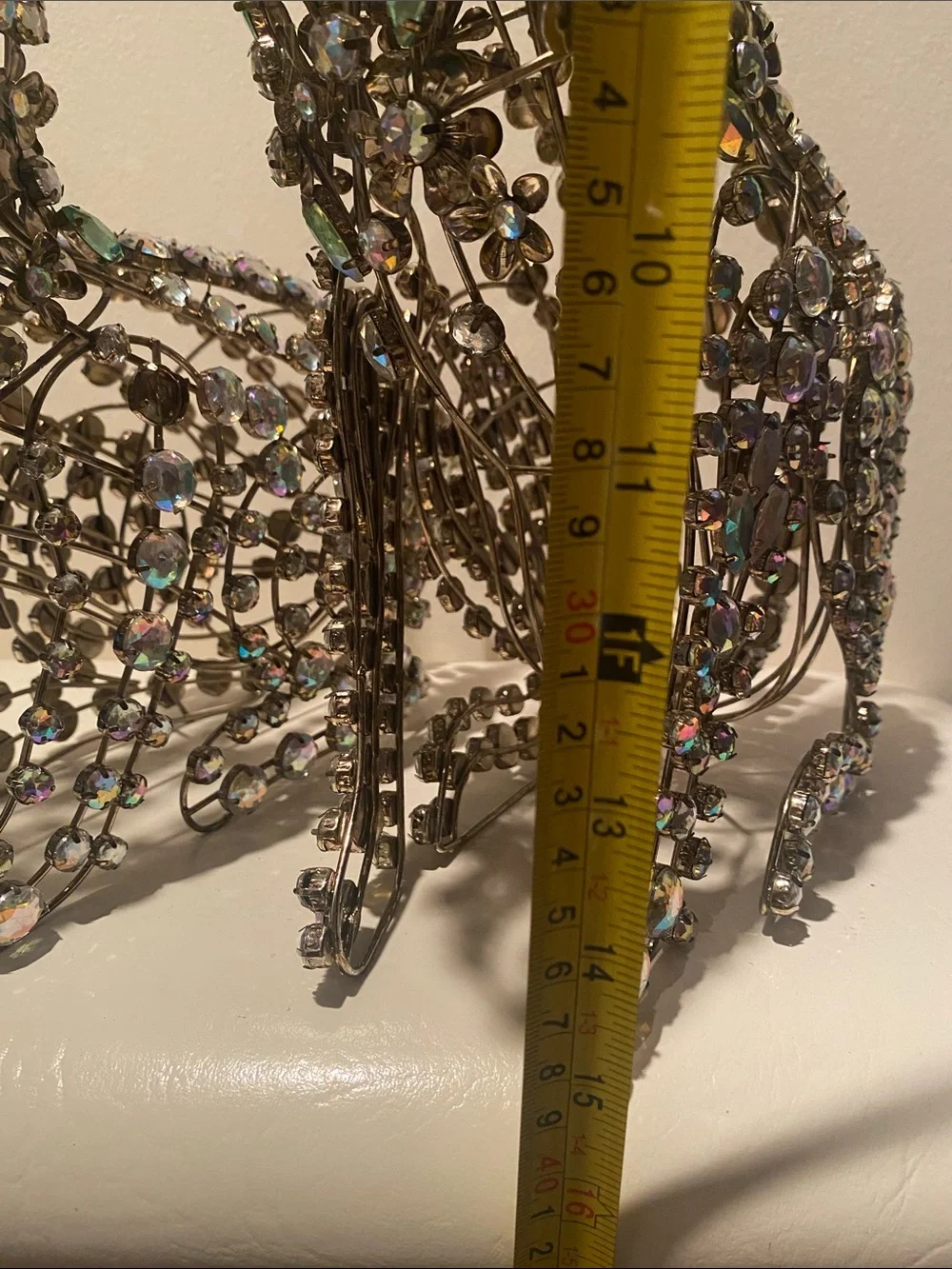 Rhinestone Bunny Figurines – Sparkling Silver Decorative Pair